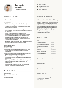 Lebenslauf-Vorlage für Ladenbau-Designer*in #2