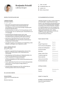 Lebenslauf-Vorlage für Ladenbau-Designer*in #1