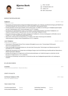 Lebenslauf-Muster für Stadtplaner*in