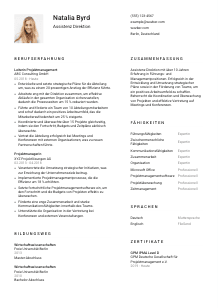 Lebenslauf-Vorlage für Assistenz Direktion #1