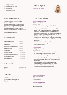 Lebenslauf-Vorlage für Assistenz Direktion #3