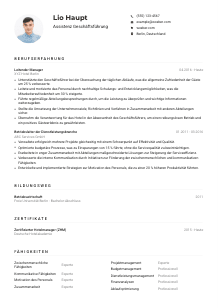 Lebenslauf-Muster für Assistenz Geschäftsführung