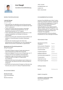 Lebenslauf-Vorlage für Assistenz Geschäftsführung #1