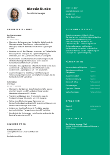 Lebenslauf-Vorlage für Assistenzmanager*in #2