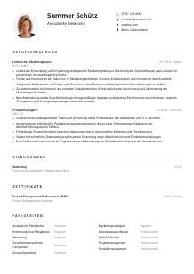Lebenslauf-Muster für Assoziierte*r Direktor*in