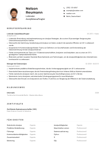 Lebenslauf-Muster für Leitende*r Analytikbeauftragte*r