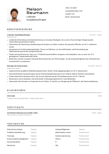 Lebenslauf-Vorlage für Leitende*r Analytikbeauftragte*r #2