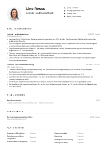 Lebenslauf-Muster für Leitende*r Handelsbeauftragte*r