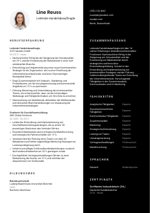 Lebenslauf-Vorlage für Leitende*r Handelsbeauftragte*r #3