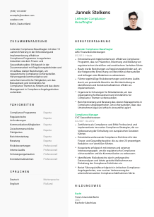 Lebenslauf-Vorlage für Leitende*r Compliance-Beauftragte*r #2