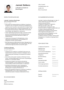 Lebenslauf-Vorlage für Leitende*r Compliance-Beauftragte*r #1