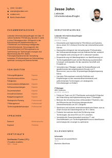 Lebenslauf-Vorlage für Leitende*r Informationsbeauftragte*r #3