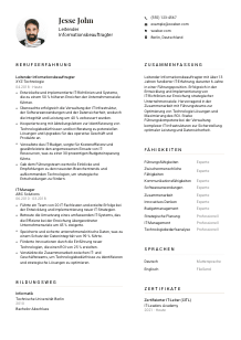Lebenslauf-Vorlage für Leitende*r Informationsbeauftragte*r #1