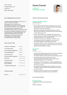 Lebenslauf-Vorlage für Leitende*r Betriebsbeauftragte*r #2