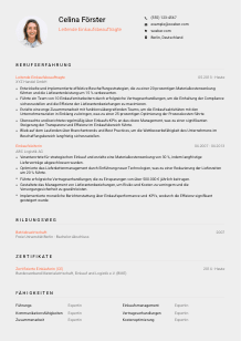 Lebenslauf-Vorlage für Leitende*r Einkaufsbeauftragte*r #3