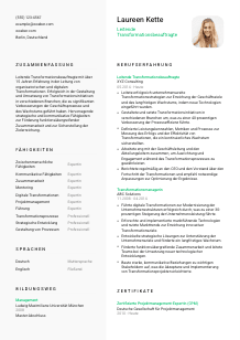Lebenslauf-Vorlage für Leitende*r Transformationsbeauftragte*r #2