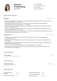 Lebenslauf-Muster für Dienstleiter*in