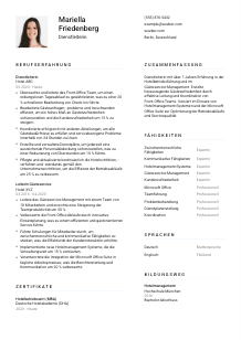 Lebenslauf-Vorlage für Dienstleiter*in #1