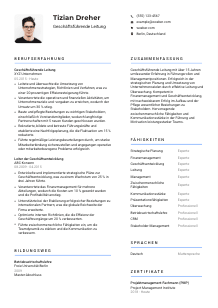 Lebenslauf-Vorlage für Geschäftsführende Leitung #2