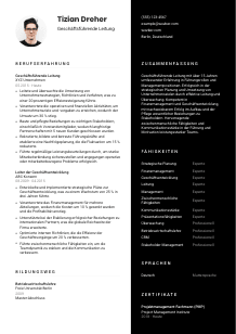 Lebenslauf-Vorlage für Geschäftsführende Leitung #3