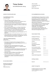 Lebenslauf-Vorlage für Geschäftsführende Leitung #1