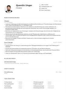 Lebenslauf-Muster für IT-Direktor*in
