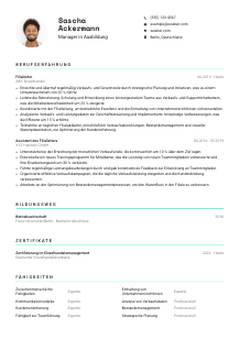 Lebenslauf-Vorlage für Manager*in in Ausbildung #3