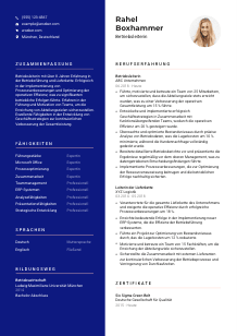 Lebenslauf-Vorlage für Betriebsleitung #3