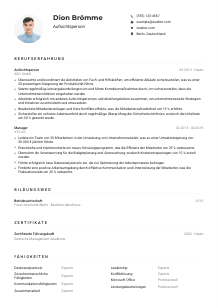 Lebenslauf-Muster für Aufsichtsperson