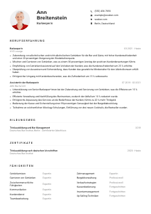 Lebenslauf-Muster für Barkeeper*in