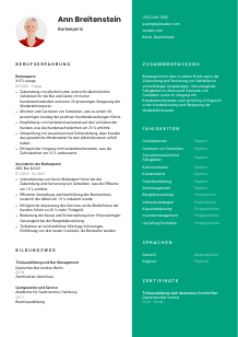 Lebenslauf-Vorlage für Barkeeper*in #2