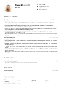 Lebenslauf-Muster für Barchef*in