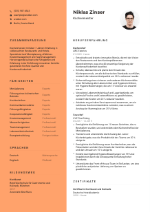 Lebenslauf-Vorlage für Küchenmeister*in #3