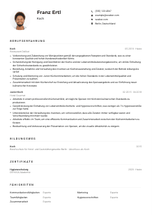 Lebenslauf-Muster für Koch*Köchin