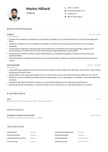 Lebenslauf-Muster für Grillkoch*Köchin