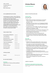 Lebenslauf-Vorlage für Herdmitarbeiter*in #2