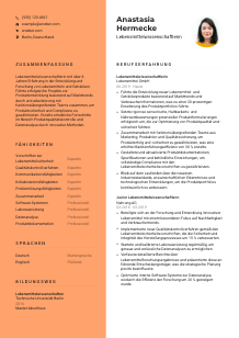 Lebenslauf-Vorlage für Lebensmittelwissenschaftler*in #3