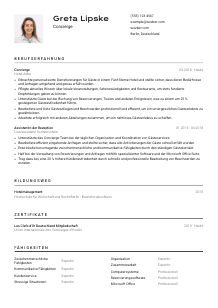 Lebenslauf-Vorlage für Concierge #2