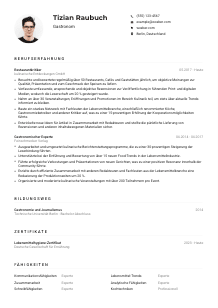 Lebenslauf-Muster für Gastronom*in