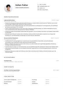 Lebenslauf-Muster für Lebensmittelhistoriker*in