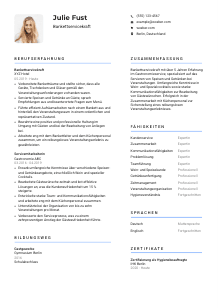 Lebenslauf-Vorlage für Bankettservicekraft #2