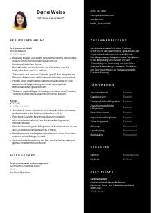 Lebenslauf-Vorlage für Getränkeservicekraft #3