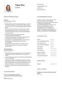 Lebenslauf-Vorlage für Caterer #1