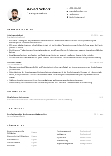 Lebenslauf-Muster für Cateringservicekraft