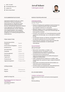 Lebenslauf-Vorlage für Cateringservicekraft #3
