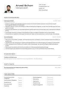 Lebenslauf-Vorlage für Cateringservicekraft #2