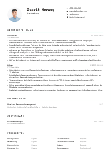Lebenslauf-Vorlage für Servicekraft #3