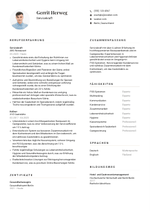Lebenslauf-Vorlage für Servicekraft #1