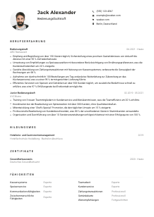 Lebenslauf-Muster für Bedienungsfachkraft