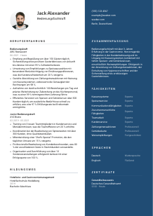 Lebenslauf-Vorlage für Bedienungsfachkraft #2